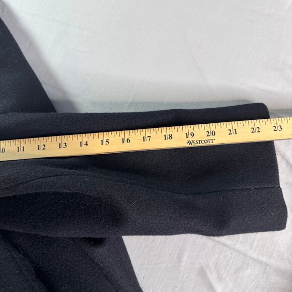 Lands End Wool Pea Coat Womens Double Breasted Black **see measurements - Picture 6 of 6